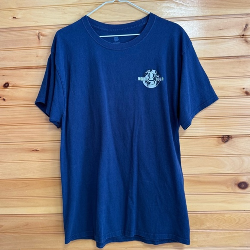 Garth Brooks World Tour West Virginia Navy Blue Men's Shirt Large